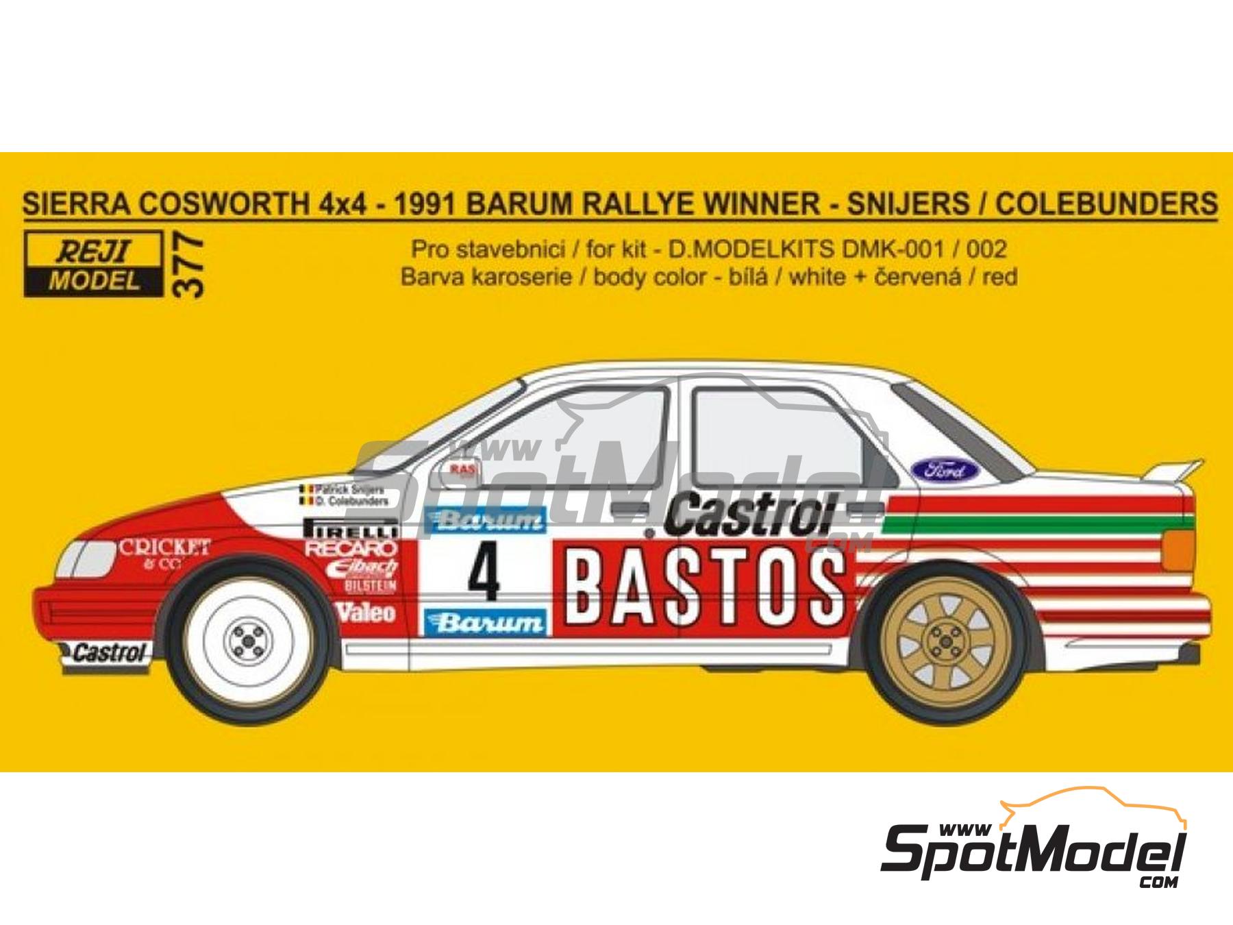 Reji Model 0377 Marking / livery 1/24 scale Ford Sierra Cosworth 4x4